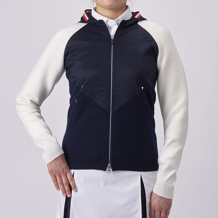 TAILORED FZ HOODIE KNIT JACKET