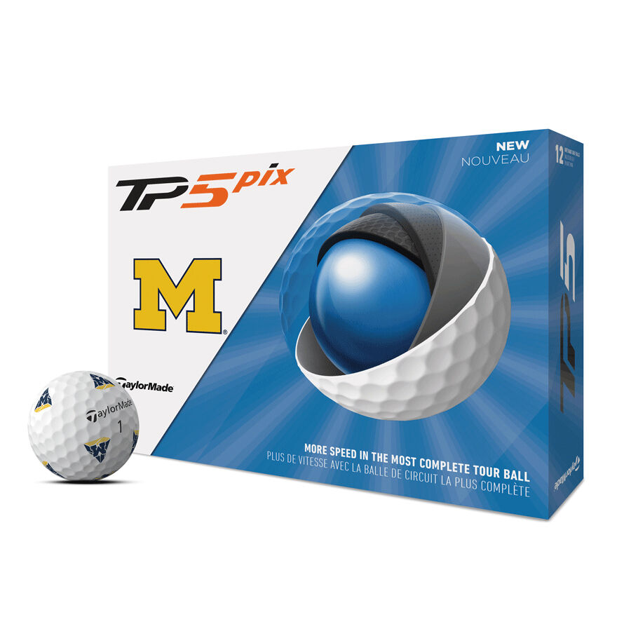 Michigan Wolverines TP5 pix Golf Balls