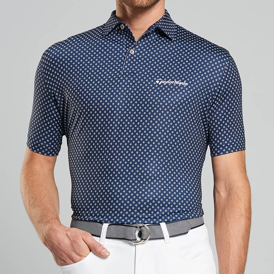 Print Stretch Jersey Polo