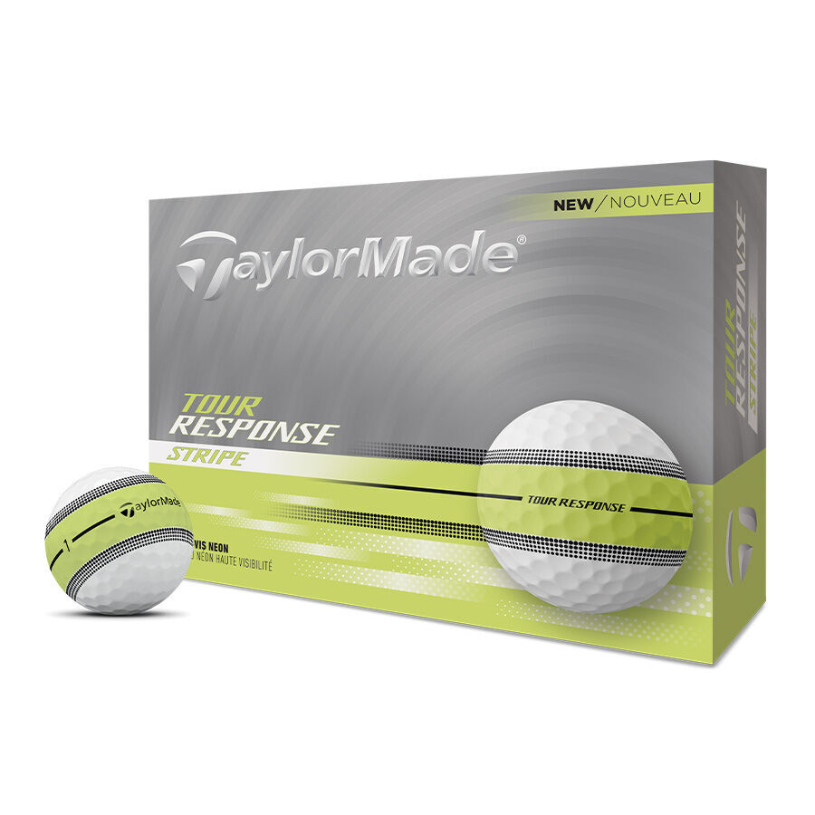 TOUR RESPONSE Gestreift Gelb Weiß 3 Bälle Neu TaylorMade Tour Response STRIPE - Neon/Yellow Tour One Jbl