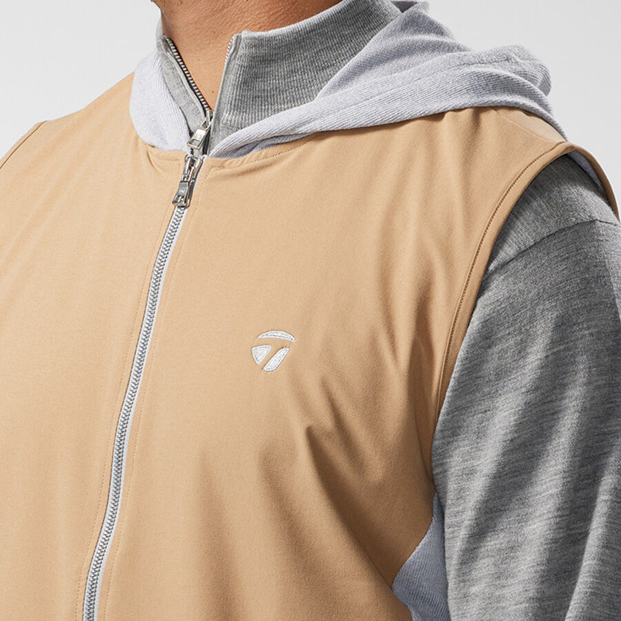 Solstice Performance Hybrid Full-Zip Hoodie Vest | TaylorMade