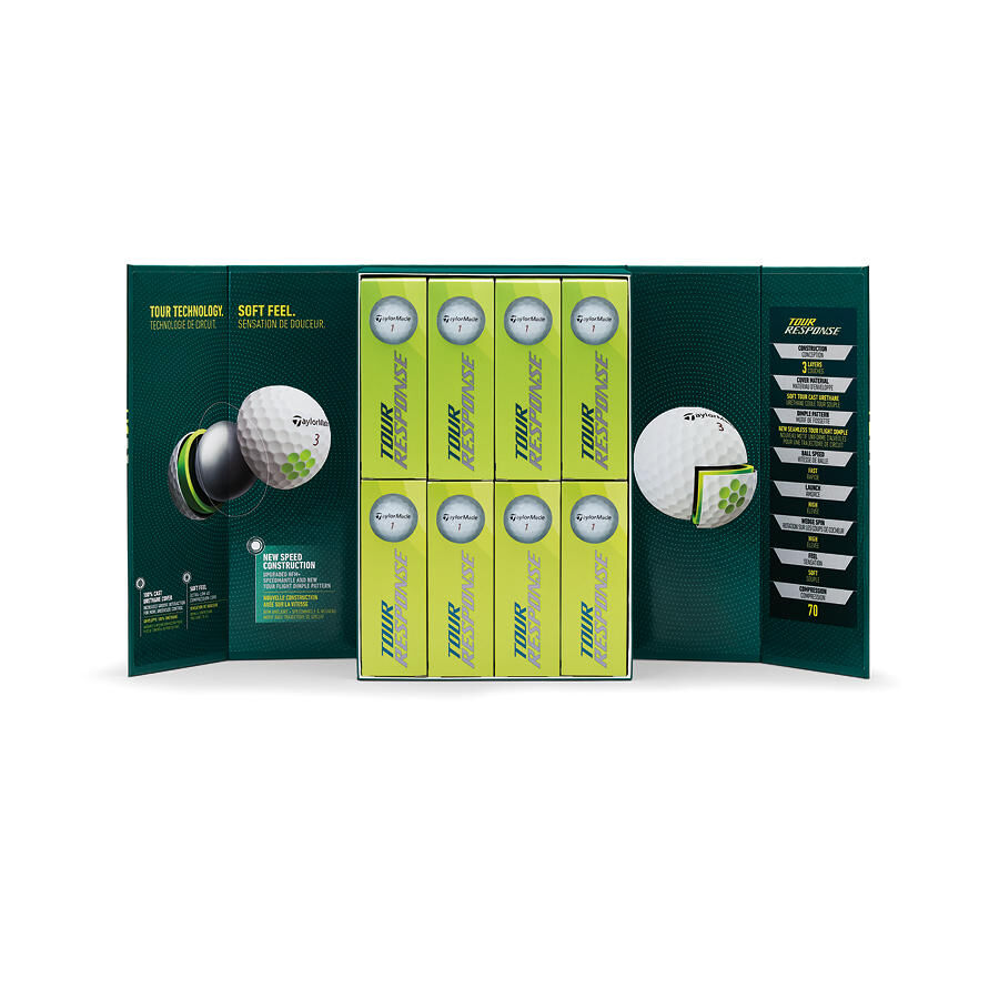TaylorMade Tour Response Stripe 4スリーブ4箱 Tour Response Stripe USA Golf Balls | TaylorMade