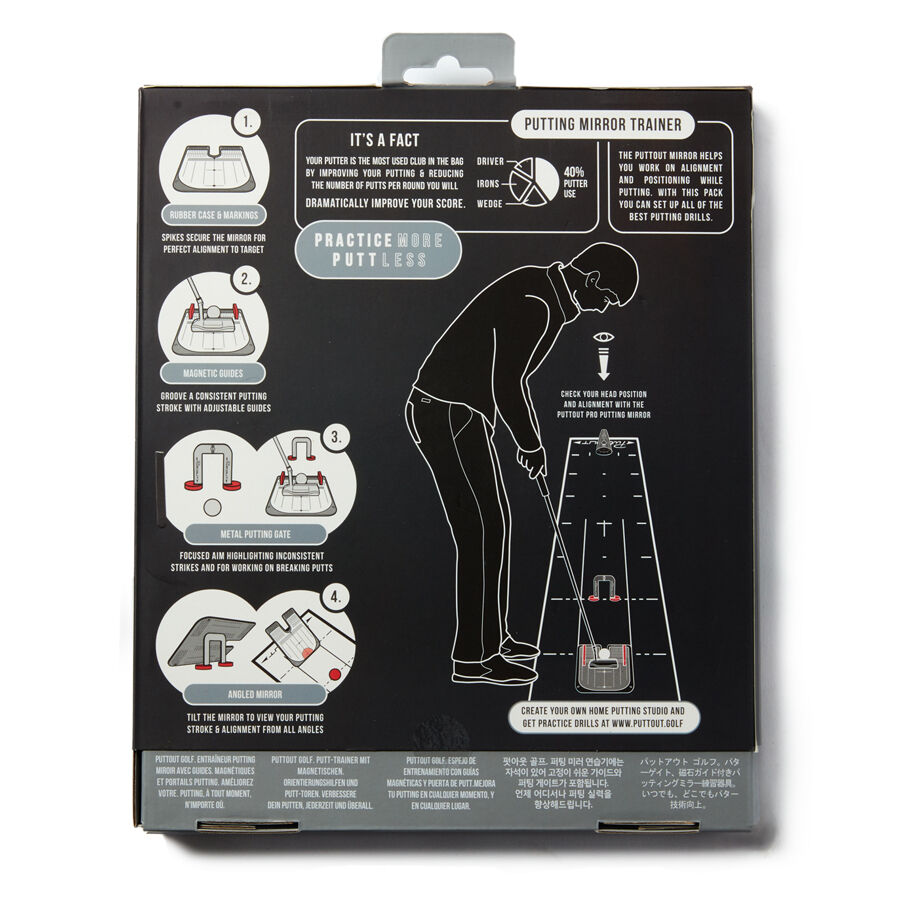 CHAMPKEY Professional Magnetic Putting Mirror With Golf Putting