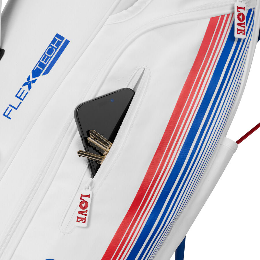 【値下げ】TaylorMade スタンドバッグ ホワイト/ブルー/レッド Liberty Lines Stand Bag | TaylorMade