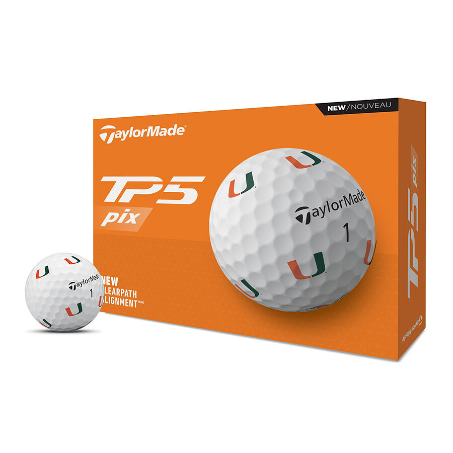 Miami Hurricanes TP5 pix Golf Balls | TaylorMade