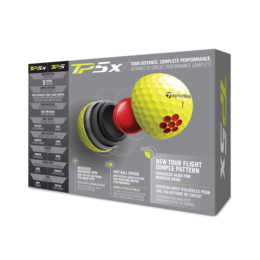 TP5x Yellow Golf Balls