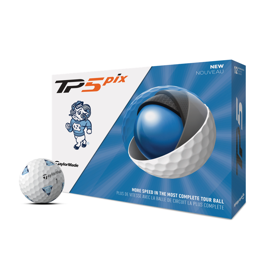 North Carolina Tar Heels TP5 pix Golf Balls | TaylorMade