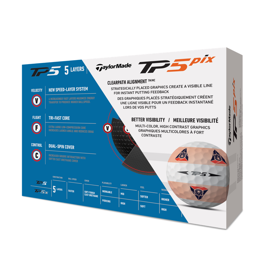 Auburn Tigers TP5 pix Golf Balls | TaylorMade